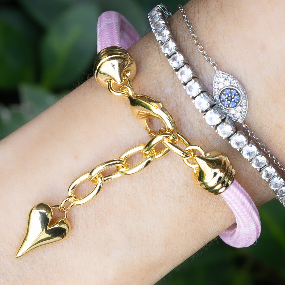 Power of Pink Heart Bracelet