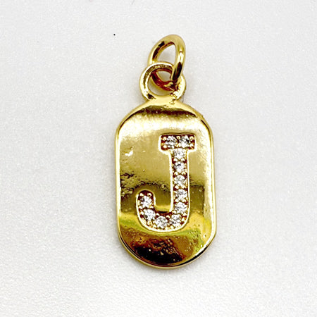 Letters - Gold Tag with CZ Letter