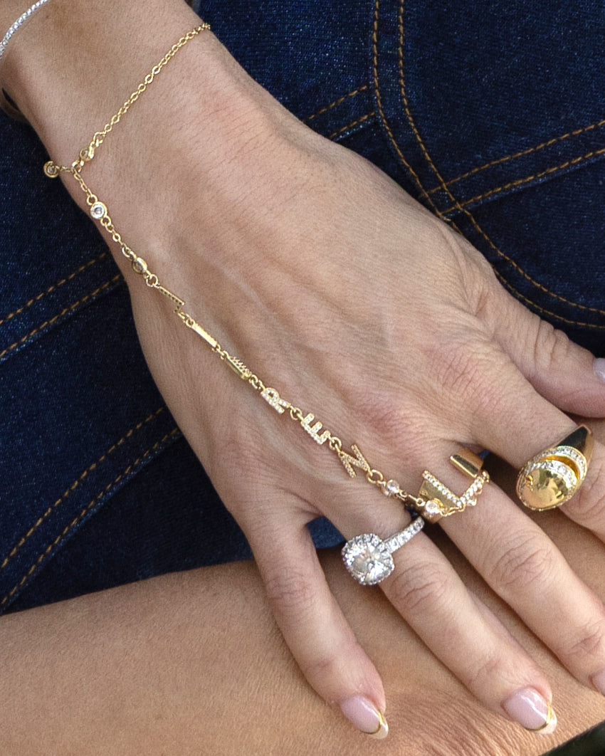 The Jenny Pavé | Custom Hand Chain