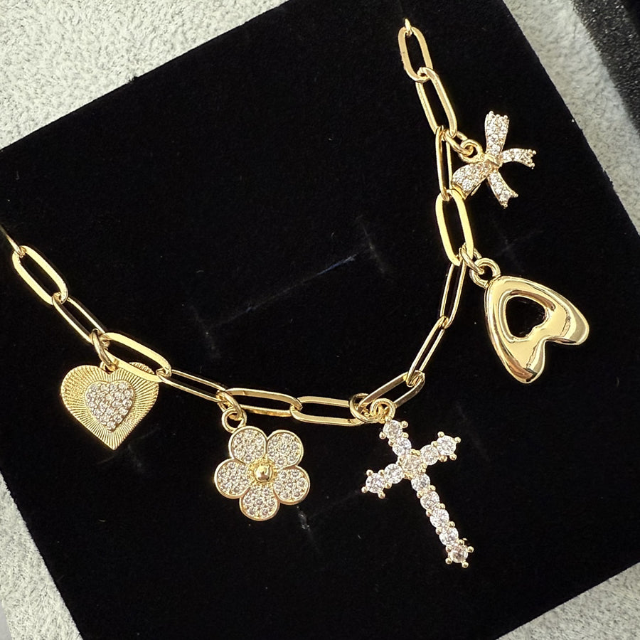 The Amy - 5 Charm Necklace