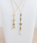 The Meg - Vertical Charm Necklace