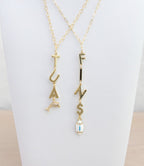 The Meg - Vertical Charm Necklace