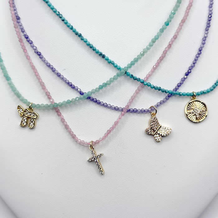 Gemstone Single-Charm Necklace