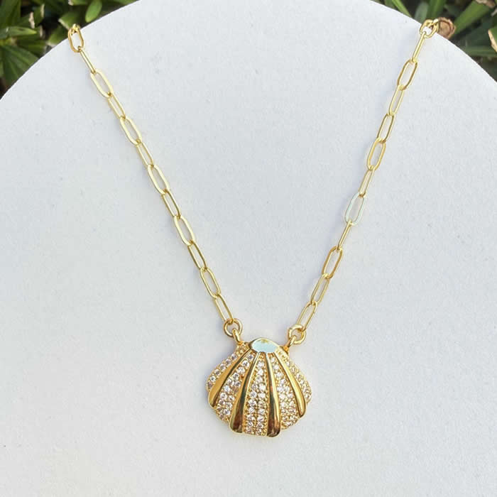 Single Gold Charm Necklace (Bow, Shell, Anchor, or DG)