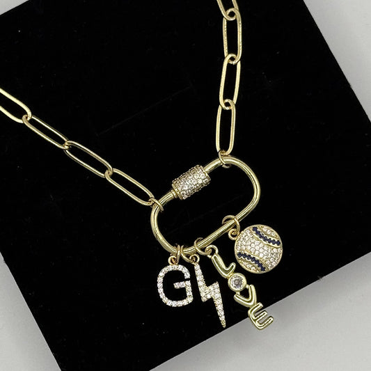 Charm Holder - Gold Oval