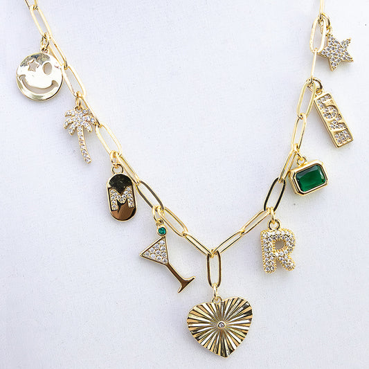 The Lauren - 9 Charm Necklace