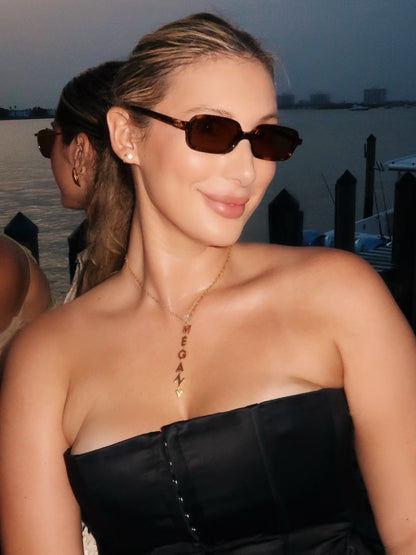 The Meg - Vertical Charm Necklace