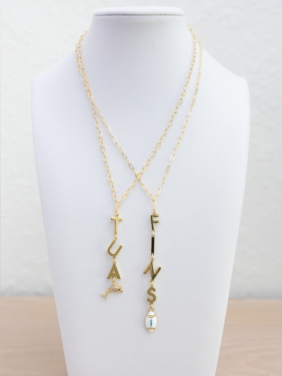 The Meg - Vertical Charm Necklace