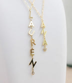 The Meg - Vertical Charm Necklace