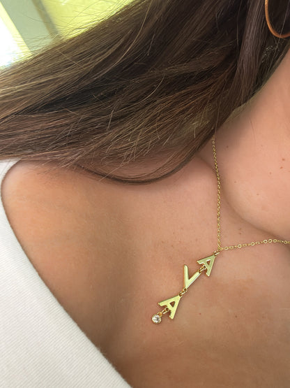 The Meg - Vertical Charm Necklace