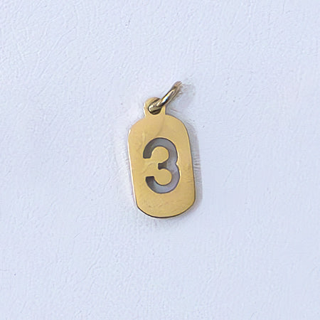 Numbers - Gold-filled Tag